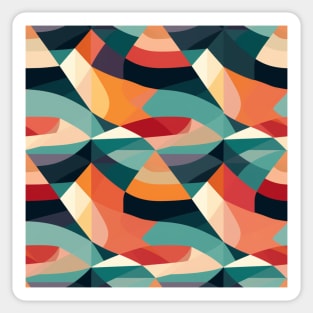 Geo Diamond: A Vibrant and Playful Fabric Pattern for Modern Fashion #1 Sticker